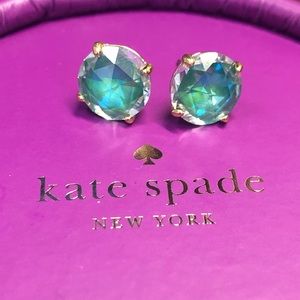 Kate Spade Blue Diamond Studs - barely worn